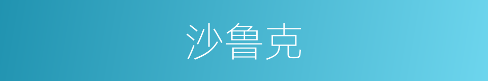 沙鲁克的同义词