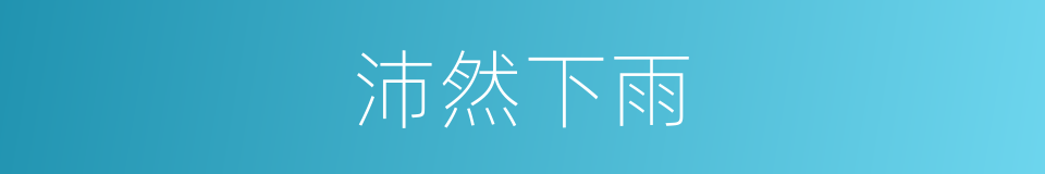 沛然下雨的同义词