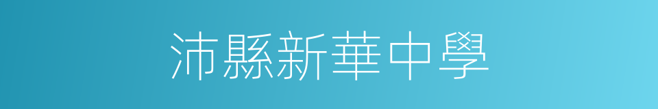 沛縣新華中學的同義詞