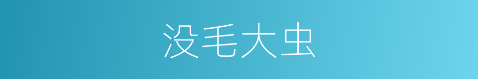 没毛大虫的意思