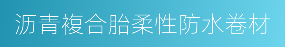 沥青複合胎柔性防水卷材的同义词