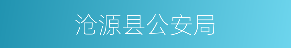 沧源县公安局的同义词