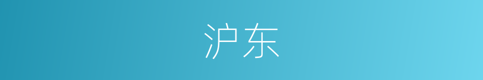 沪东的同义词