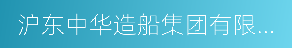 沪东中华造船集团有限公司的同义词