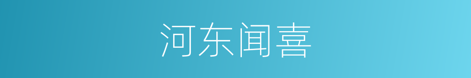 河东闻喜的同义词