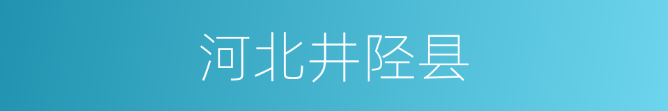 河北井陉县的同义词