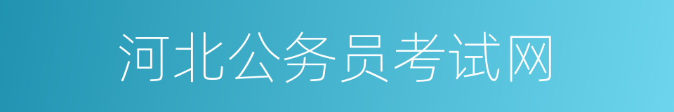 河北公务员考试网的同义词