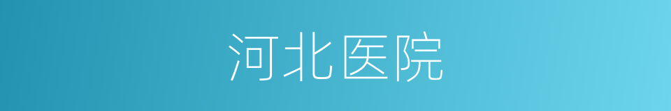 河北医院的同义词