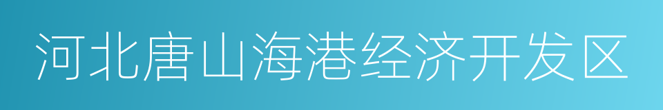 河北唐山海港经济开发区的同义词