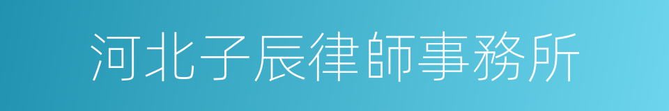 河北子辰律師事務所的同義詞