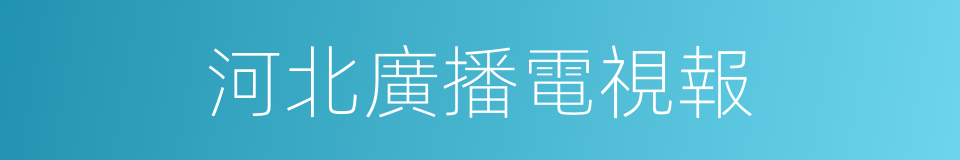 河北廣播電視報的同義詞