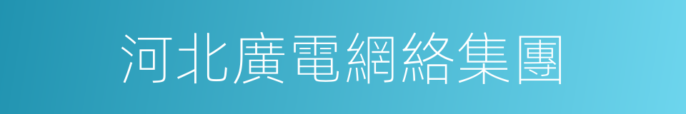 河北廣電網絡集團的同義詞