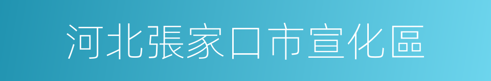 河北張家口市宣化區的同義詞