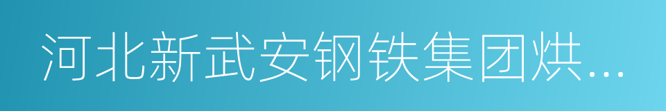 河北新武安钢铁集团烘熔钢铁有限公司的同义词