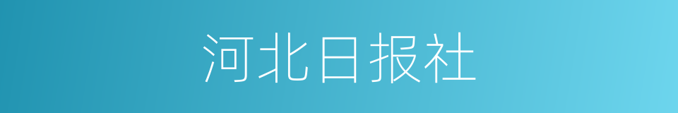 河北日报社的同义词