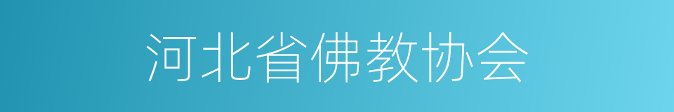 河北省佛教协会的同义词