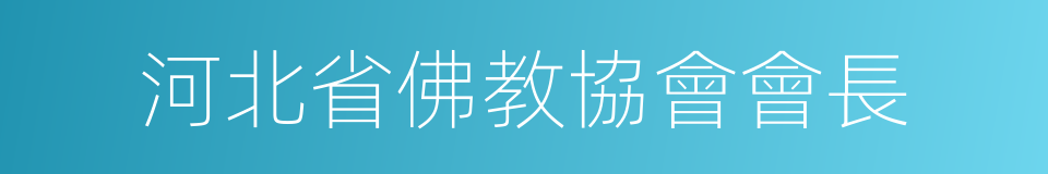 河北省佛教協會會長的同義詞