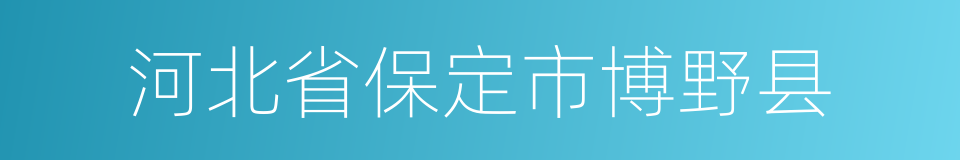 河北省保定市博野县的同义词