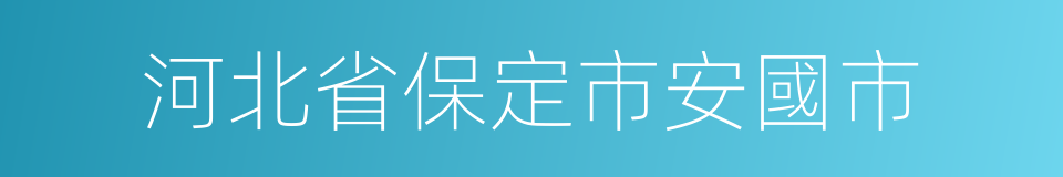 河北省保定市安國市的同義詞