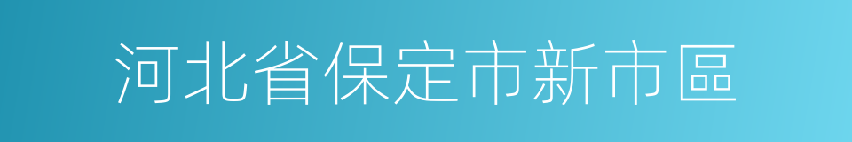 河北省保定市新市區的同義詞