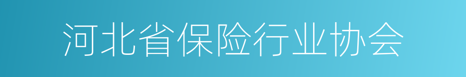 河北省保险行业协会的同义词