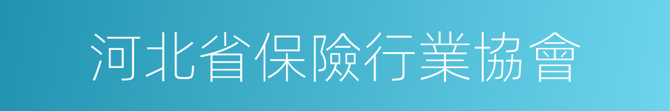 河北省保險行業協會的同義詞