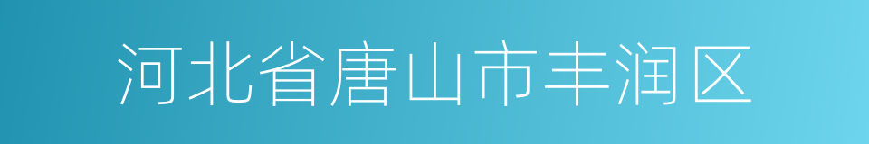 河北省唐山市丰润区的同义词