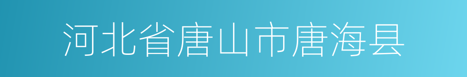 河北省唐山市唐海县的同义词