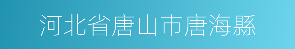 河北省唐山市唐海縣的同義詞