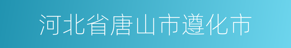 河北省唐山市遵化市的同义词