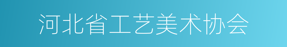 河北省工艺美术协会的同义词