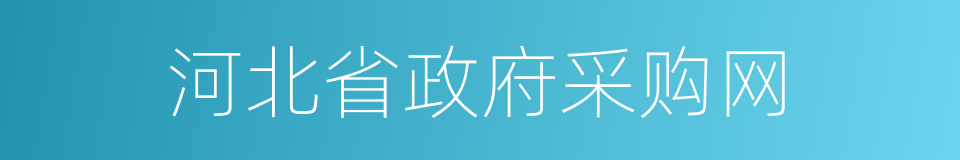 河北省政府采购网的同义词