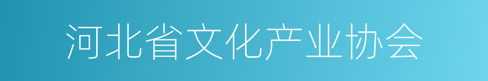 河北省文化产业协会的同义词