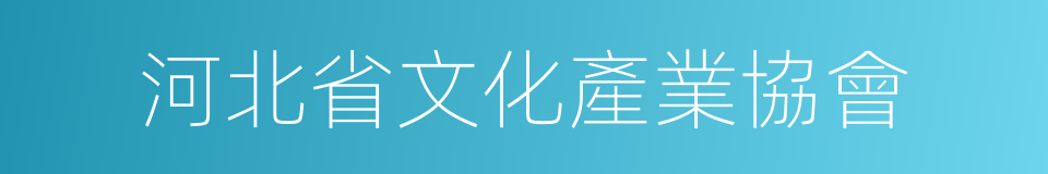 河北省文化產業協會的同義詞