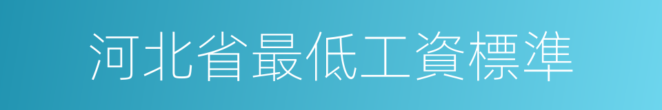 河北省最低工資標準的同義詞