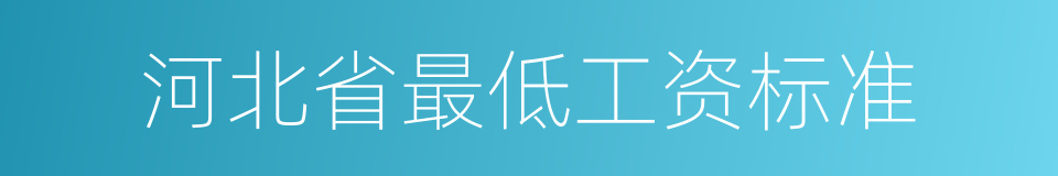 河北省最低工资标准的同义词