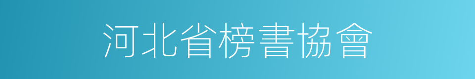 河北省榜書協會的同義詞