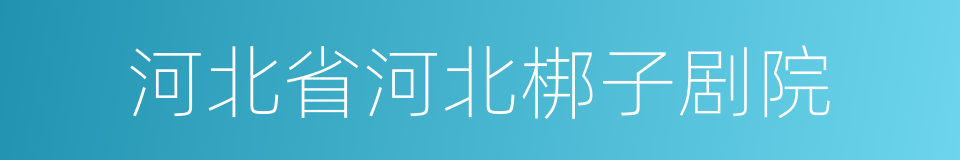 河北省河北梆子剧院的同义词