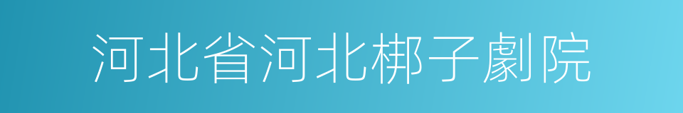 河北省河北梆子劇院的同義詞