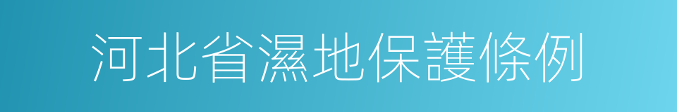 河北省濕地保護條例的同義詞