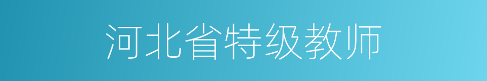 河北省特级教师的同义词