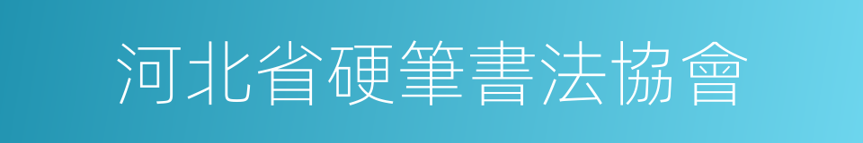 河北省硬筆書法協會的同義詞