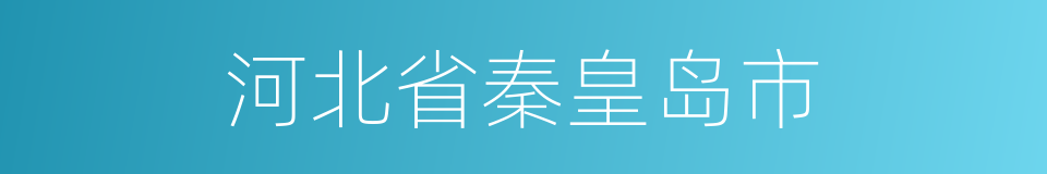 河北省秦皇岛市的同义词