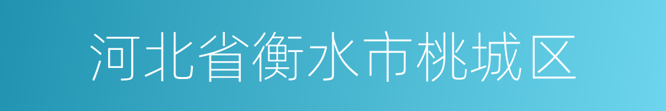 河北省衡水市桃城区的同义词