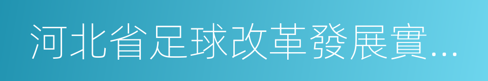 河北省足球改革發展實施意見的同義詞