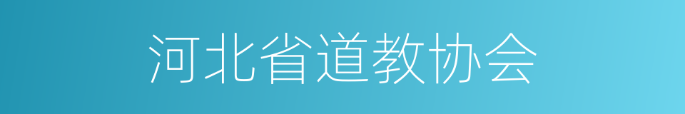 河北省道教协会的同义词