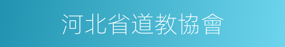 河北省道教協會的同義詞