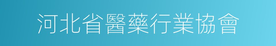 河北省醫藥行業協會的同義詞