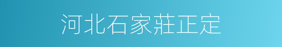 河北石家莊正定的同義詞