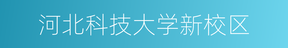 河北科技大学新校区的同义词